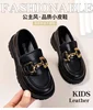 Girls' Black Princess Shoes 2024 Spring and Autumn Soft Soles Non-slip Foreign Style British Performance Loafers 5