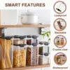 Clear Airtight Food Storage Containers with Lids, Plastic Canister for Kitchen Organizer Storage, for Flour, Sugar, Cereal, Rice 5