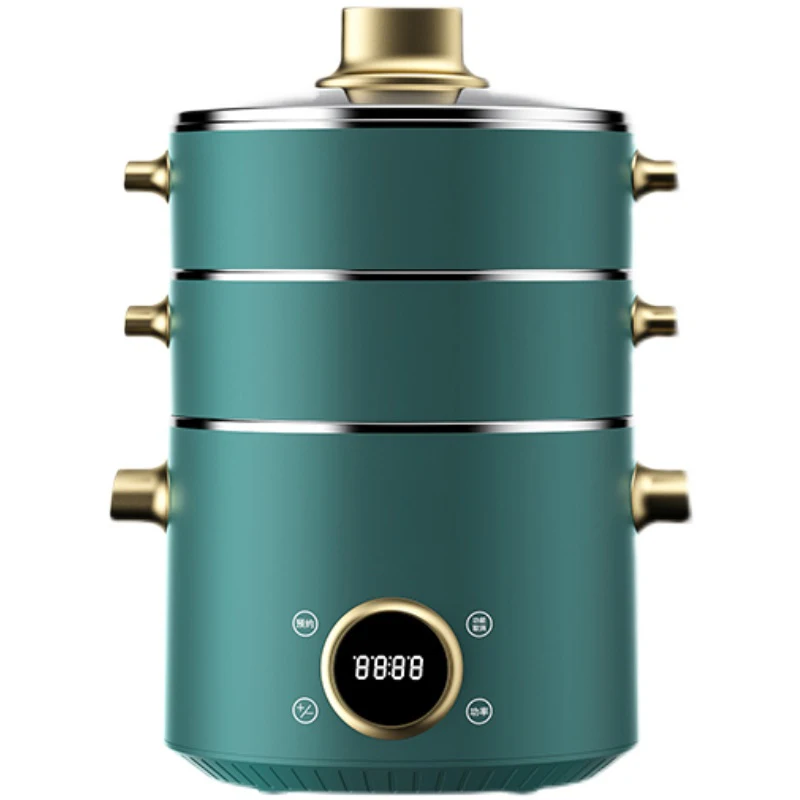 

Умный электрический отпариватель, бытовой многофункциональный аппарат для пароварки большой емкости из нержавеющей стали