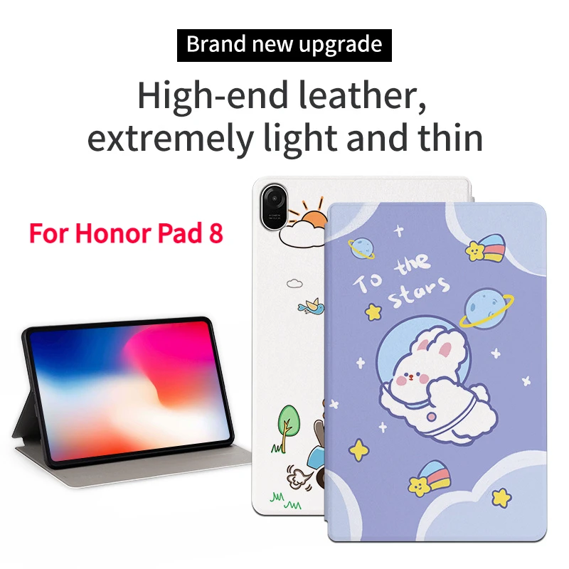 Custodia Intelligente Per Tablet Dinosauro Cartone Animato Per Huawei Honor Pad 8 12 Pollici Con Custodia Smart Auto Sleep Wake Cover
