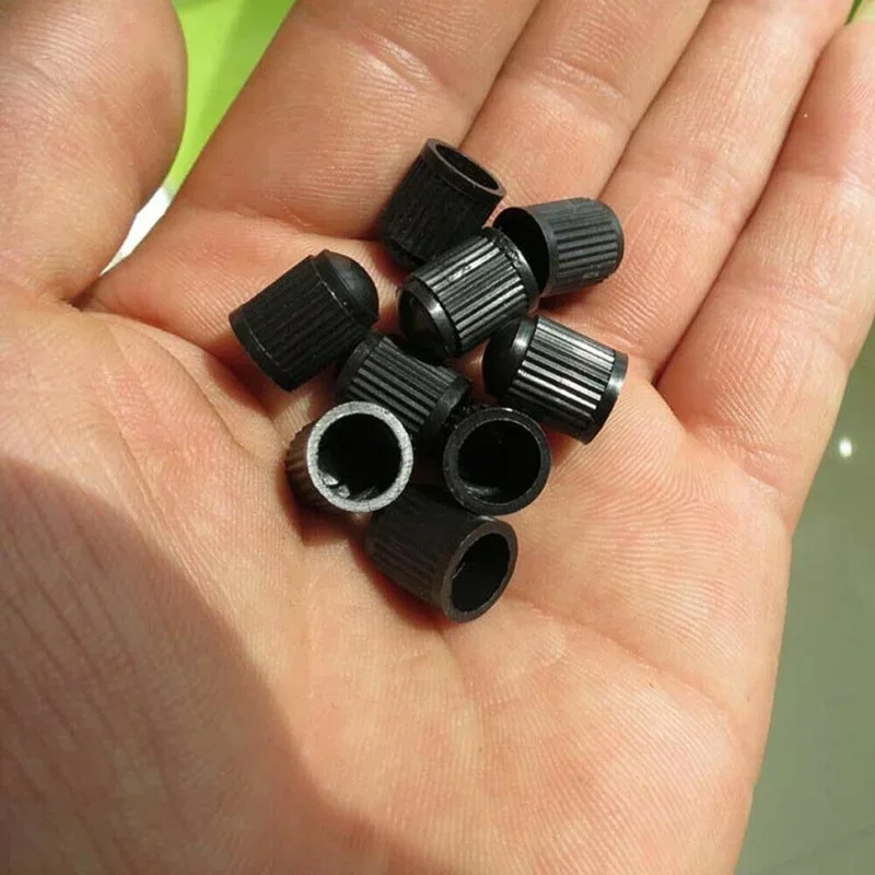 Car Tire Valve Caps 50Pcs Universal Black Plastic Auto Truck Wheel Air Dust Cover Stem Cap