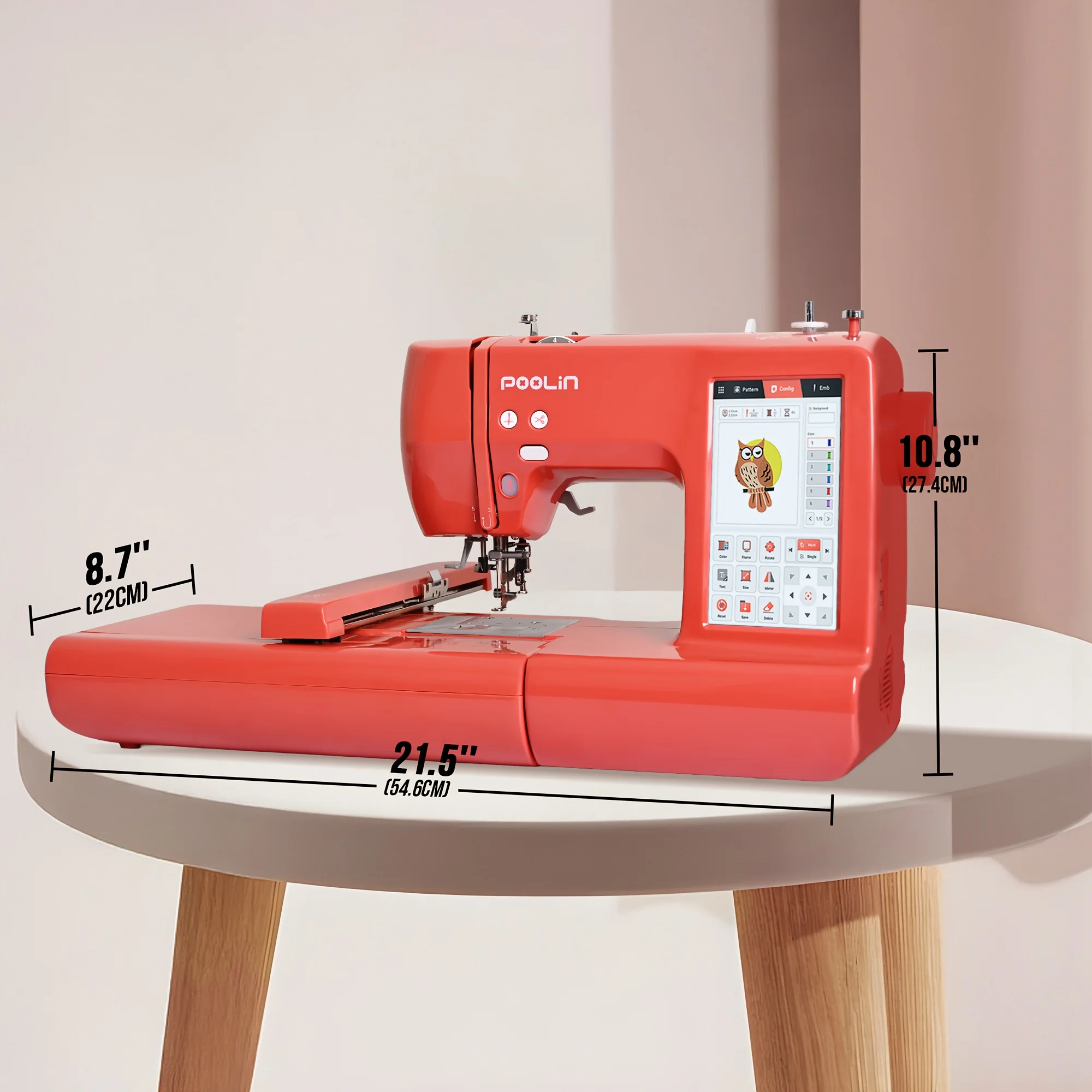 POOLIN EOC05-RE Home Use Computerized Embroidery Machine 6