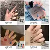 Semi Cured Gel Nails Art Stickers Fashion Solid Color Manicure Decal UV LED Lamp Gel Nail Decals Nail Sticker Decoration 5