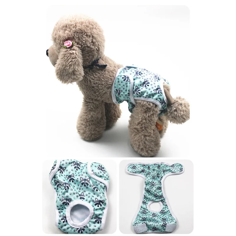 Washable Female Pet Physiology Pants Printed Anti-Nuisance Diaper Easy to Wear and Reusable Suitable for Menstruating Girl Dog For Pet Diapers Dog Diapers Dog Nappies