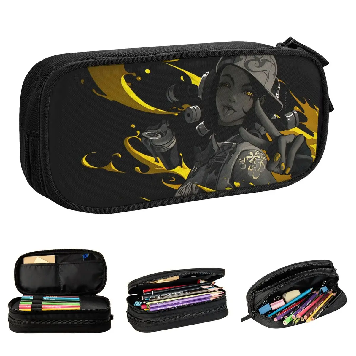 Valorant Raze Shooting Game Pencil Case Computer Accessories Pen Box