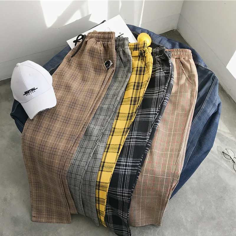 Harajuku Plaid Pants Women's Pants 2022 Fashion Streetwear Women's Harem Pants Autumn Ladies Casual Pants XL Sweatpants Women
