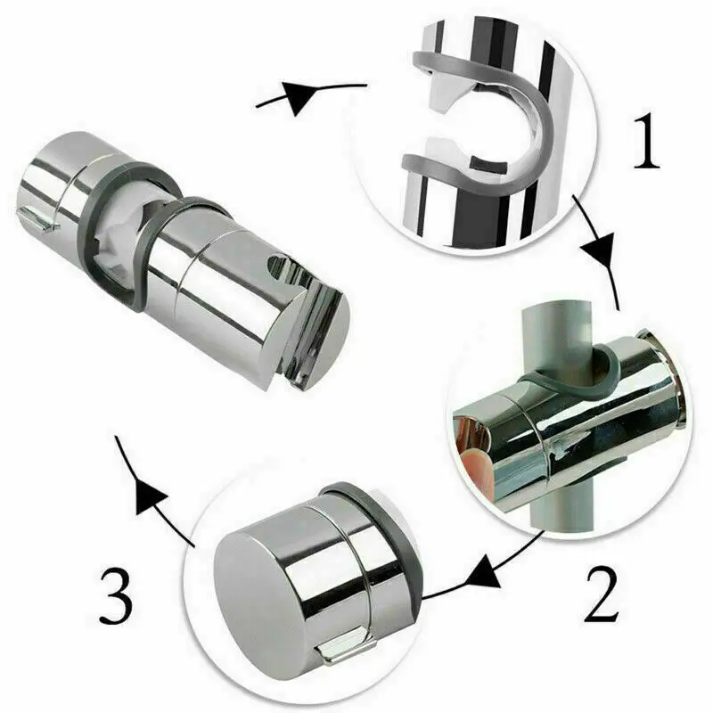 Adjustable Chrome Shower Head Holder for Bathroom