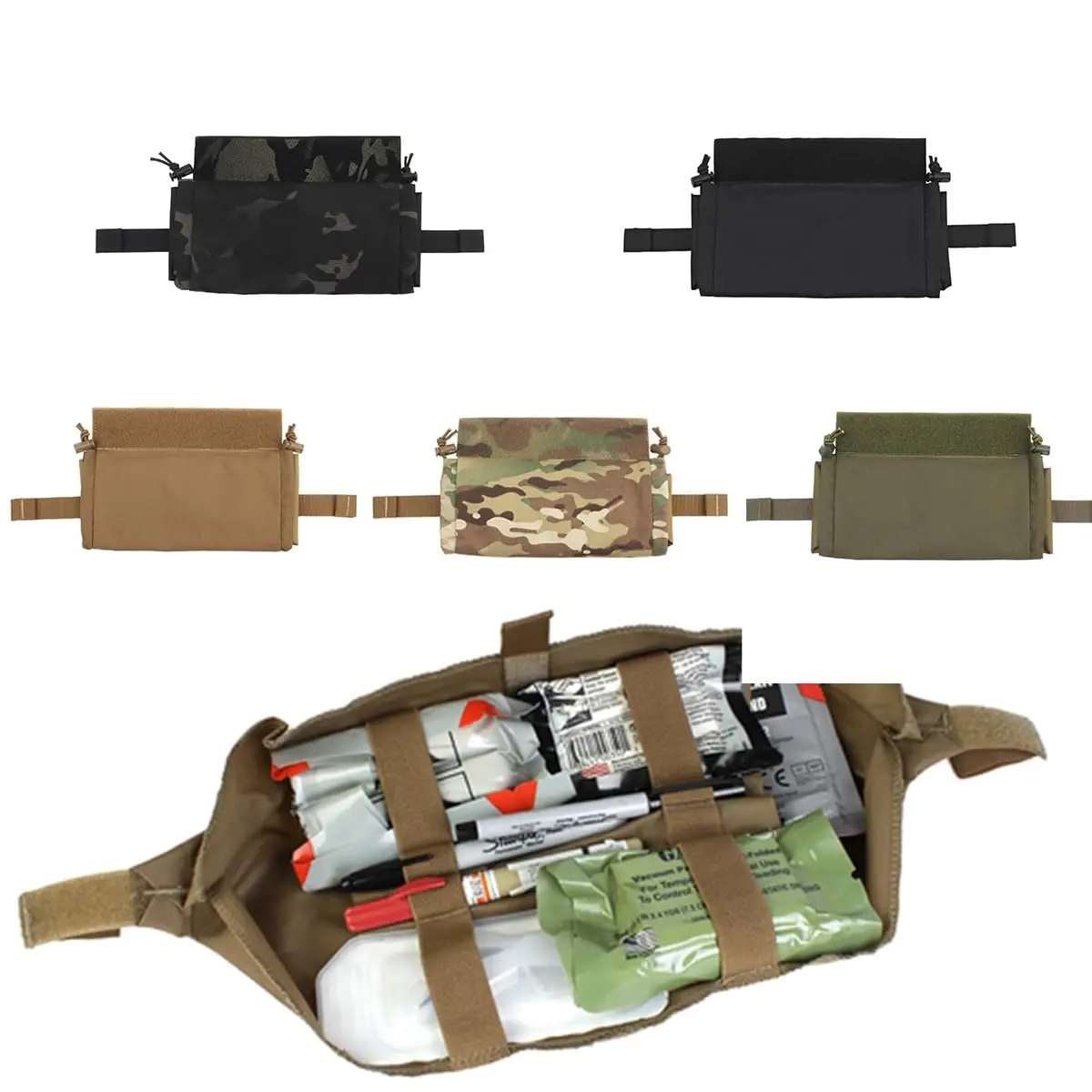 Bolsa táctica IFAK para cinturón de batalla, bolsa médica pequeña de primeros auxilios, Kit de Trauma EMT, bolsa multifunción GP de utilidad