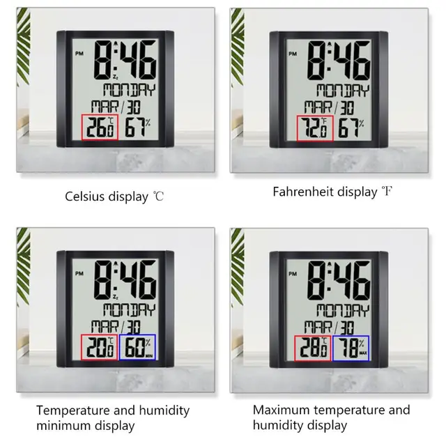 Napi Óra Nagy Digitális Kijelző A Hét Dátumának Napjával Falióra Demencia Termékek - Image 4