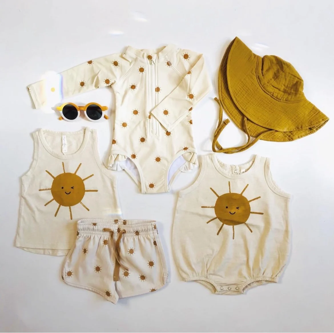 Toddler Girls Swimming Suits Summer RC Brand Baby Hawaii Clothes Kids Flower Swimwear Children Swimsuits Cute Bikini Girls clothing set