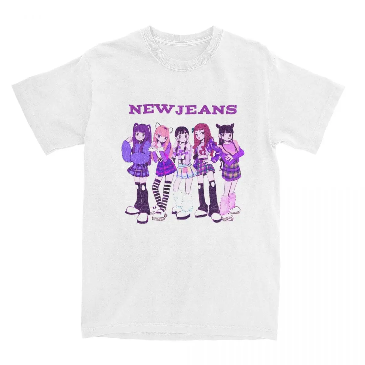 Vintage Kpop Newjeans Forever Girls Kpop Snger T-Shirt Uomo Donna Cotone Nuovi Jeans Tee Shirt 4Xl 5Xl 6Xl Abbigliamento
