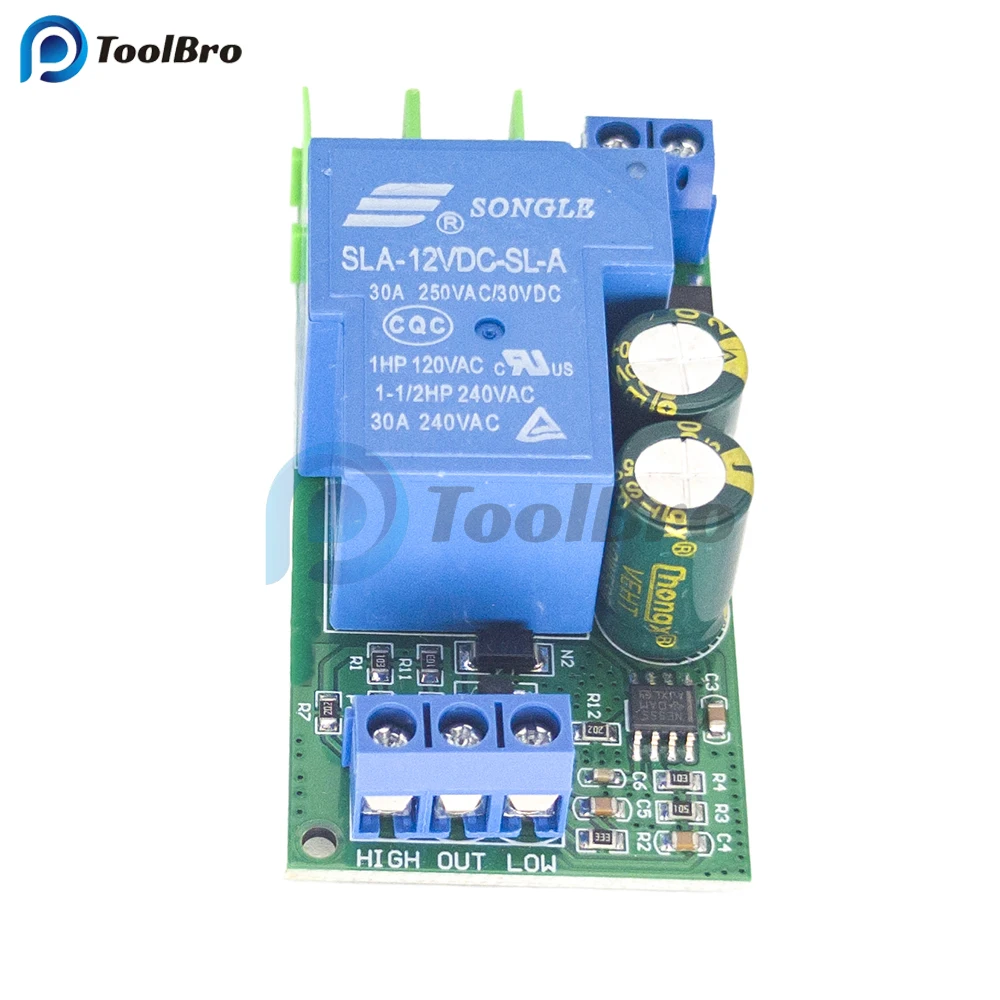 AC DC 12V 30A Automatic Liquid Water Level Controller Sensor Switch Module for Water Tower Fish Tank Aquarium Pump Motor