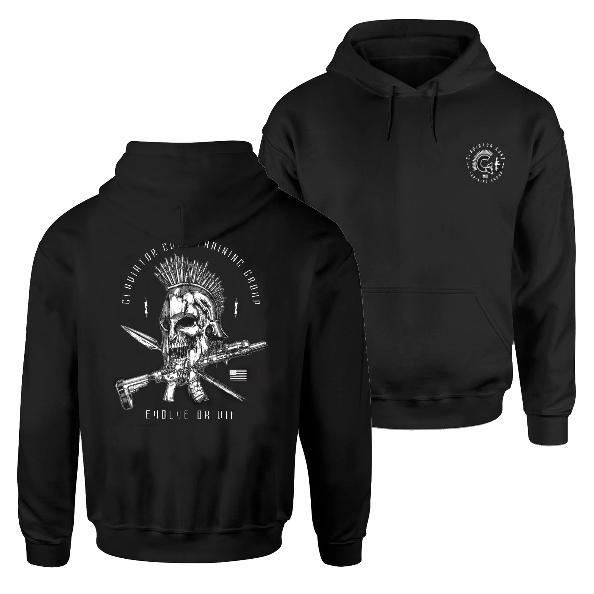 

Sparta Warrior Skull Gladiator Spirit Military Grunt Pullover Hoodie 100% Cotton Comfortable Casual Mens Sweatshirts Streetwear