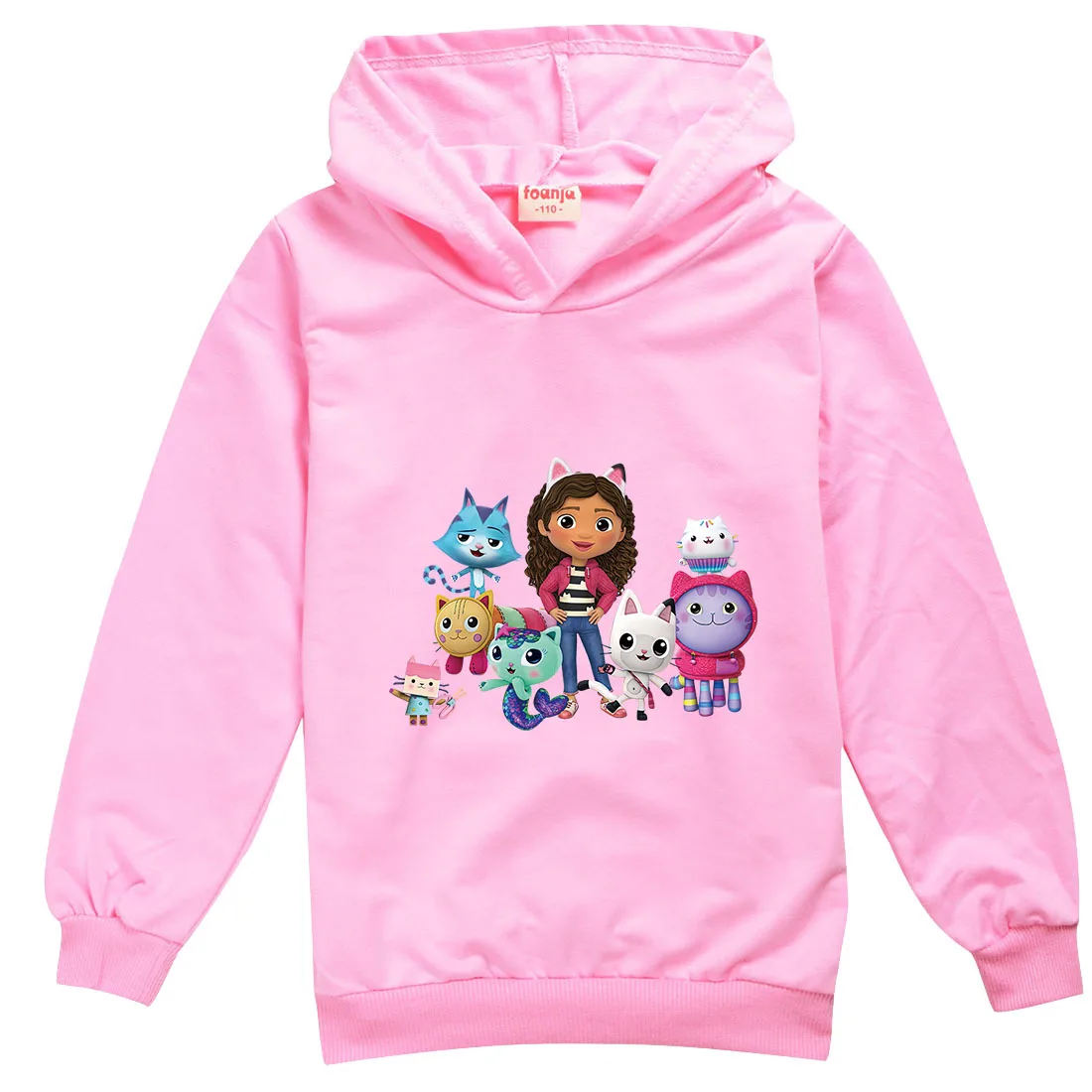 

Autumn Gabby's Dollhouse Hoodie Kids Knitted Sweatshirts Baby Girls Cartoon Gabby Cats Pullover Clothes Boys Hoody Outwear&coats