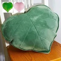 3D Leaf Throw Pillow Decorative Plant Pillow Soft Plush Leaf Shaped Cushion Novelty Plush Backrest Pillow Plant Sleeping Cushion 1