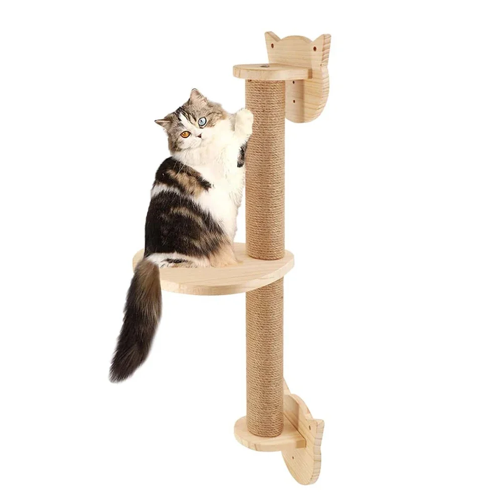 

Tree Wall Platform Scratcher Scratching For Posts Hammock Cat Sisal Activity Cats With Climb Mounted Perch Play Rest Kittens