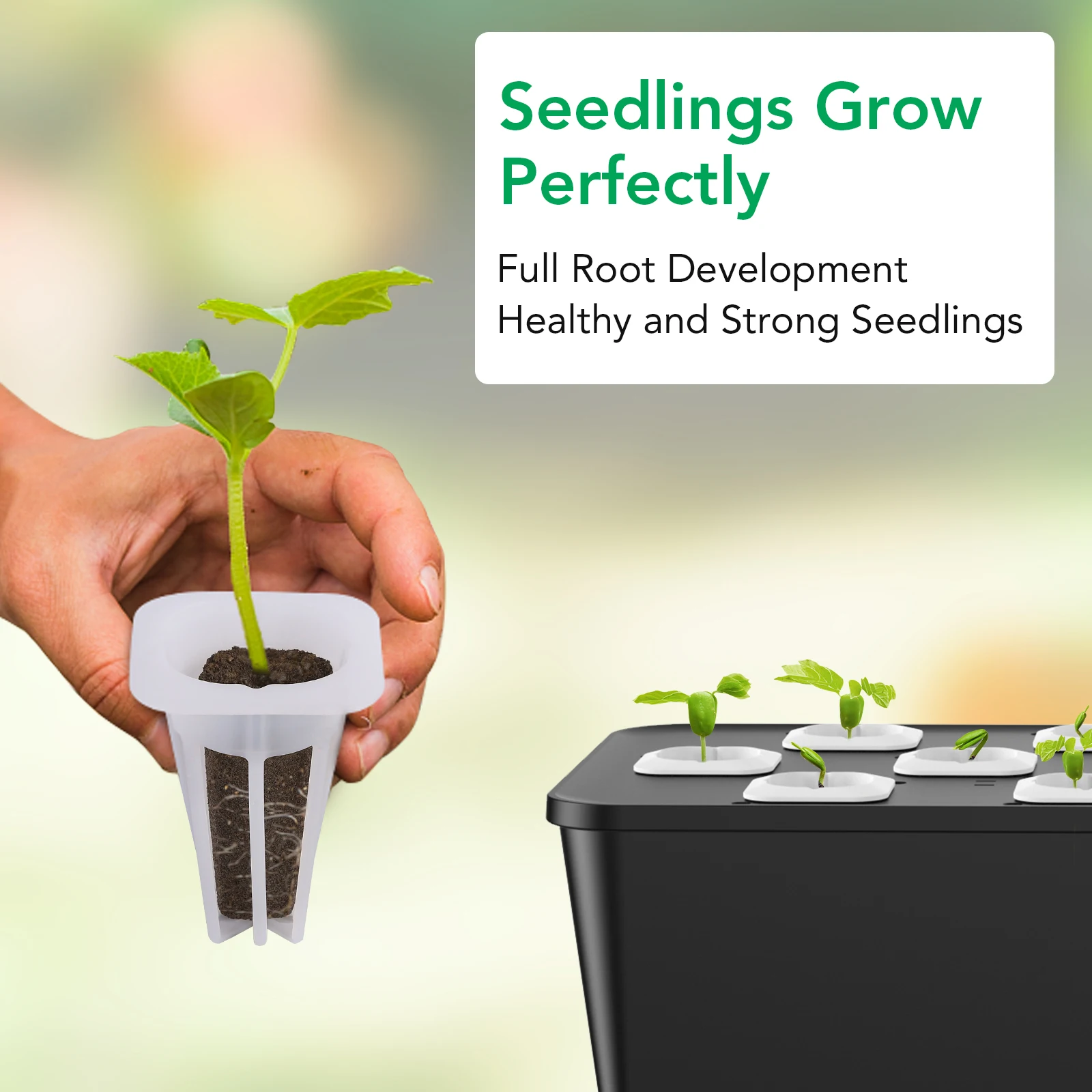 Hydroponic Seed Germination Kit - 60pcs Growth Sponges 1