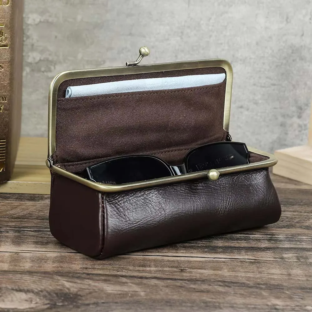 Artisan Crafted Genuine Leather Eyewear Case – Premium Handmade Glasses and Sunglasses Protector Pouch