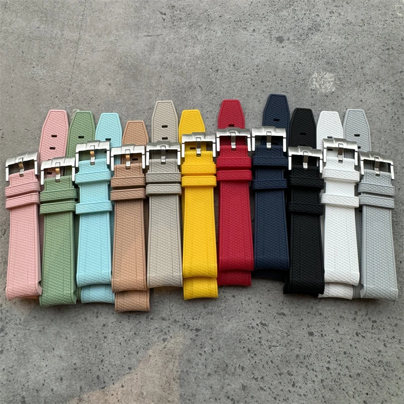 Multicolored Premium Silicone Watch Strap - 20mm High-Quality Rubber Band