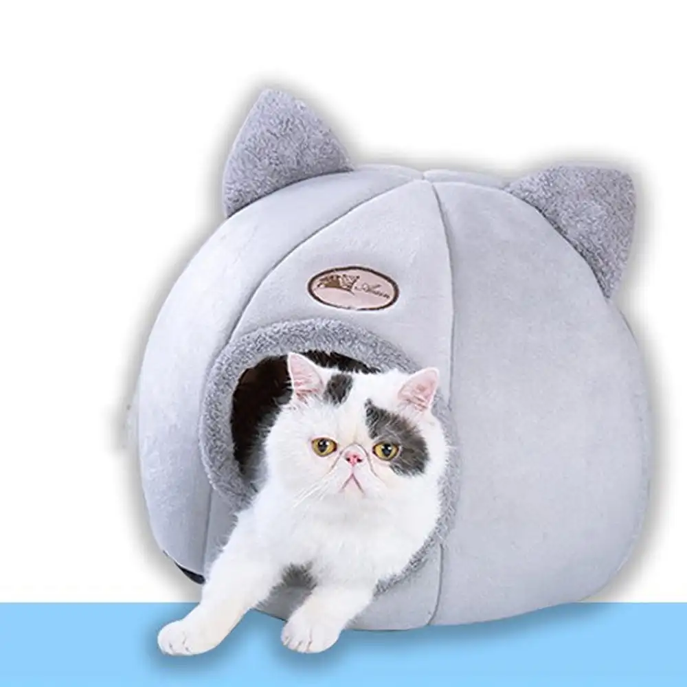 Plush Enclosed Cat Cave Bed 2