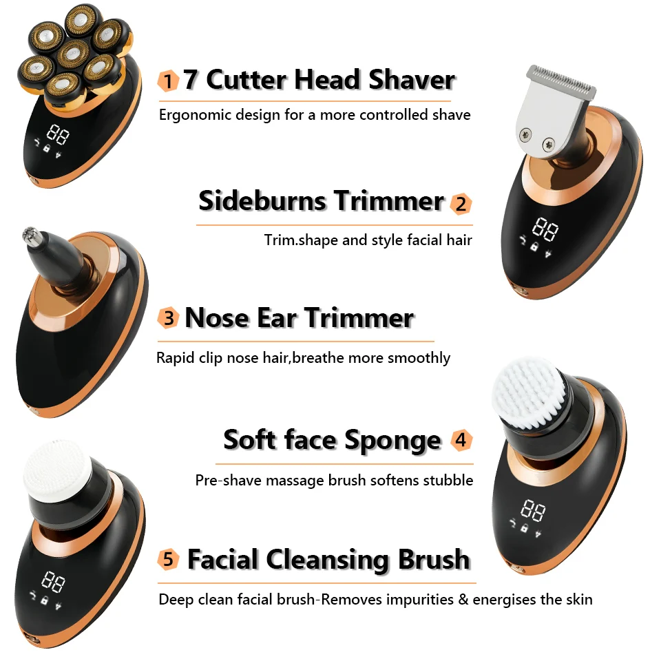 Men 7D Floating Electric Shaver Image 3