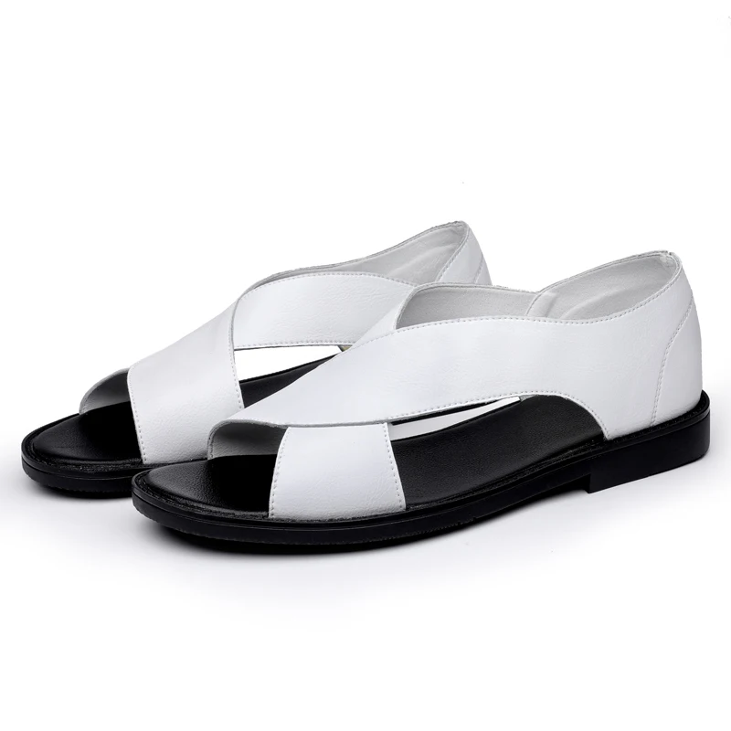 

New Summer Men Sandals 2022 Leisure Beach Men Casual Shoes High Quality Genuine Leather The Men's Sandals