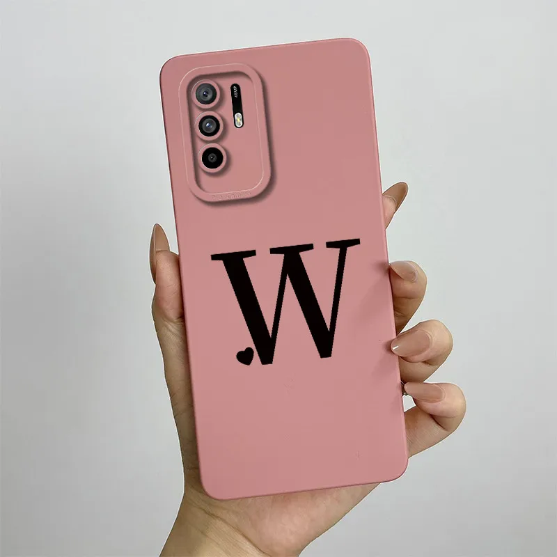 Chic Letters Square Shockproof Phone Case - Elegant Protective Back Cover