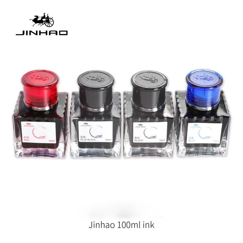 JINHAO 100ml Fountain Pen Ink Non-carbon Cartridge Refill Glass Bottled Fountain Pen Ink Stationery Office School Supplies - 4