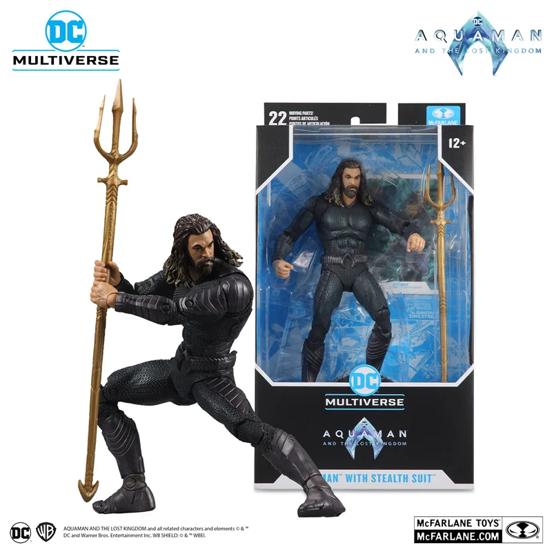 Original Mcfarlane Toys Dc Aquaman 2 Movie Aquaman Con Stealth Suit 7 Pollici Action Figure Model Giocattolo Da Collezione Regalo Di Compleanno
