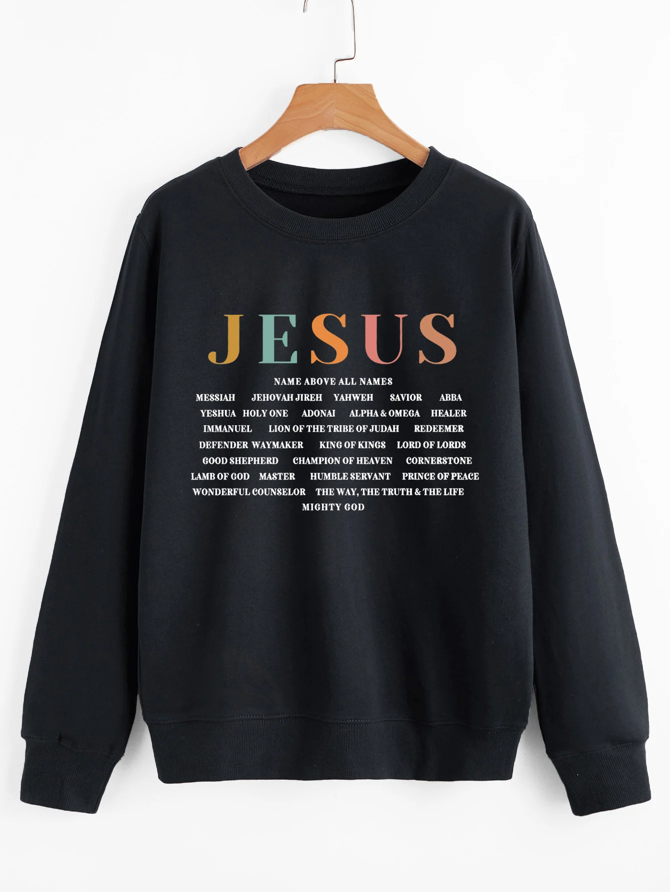 

Women Jesus Letters Print Faith Sweatshirt Chiristian Pullovers Sweats Ladies Fashion Hoodies Casual Vintage Tops Streetwear