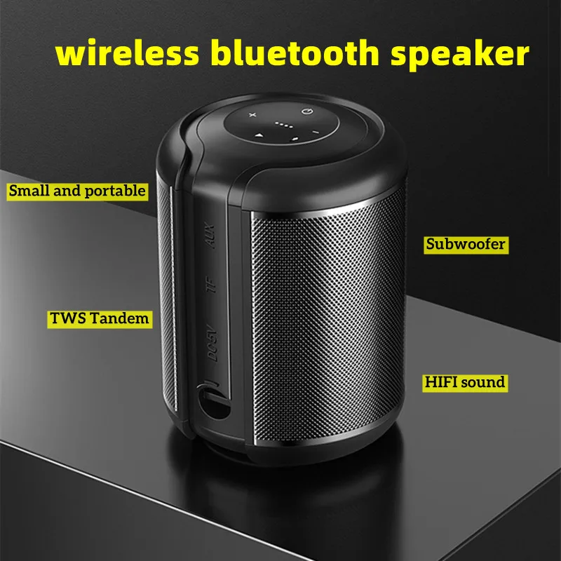 

V8 Portable Bluetooth Speakers Box Mini Subwoofer Stereo Shocked HiFi Sound Office MUSIC Wireless TF Usb Outdoor Audio Player