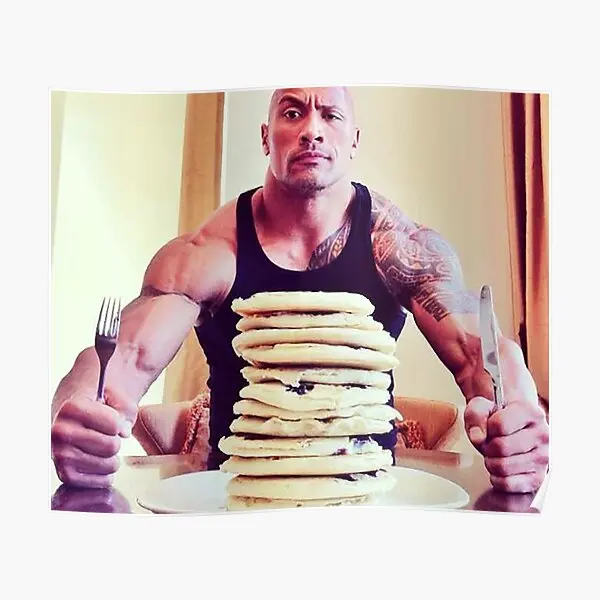

Dwayne The Rock Johnson ест черники плакат Современная фотография украшение Художественная печать настенная живопись без рамки
