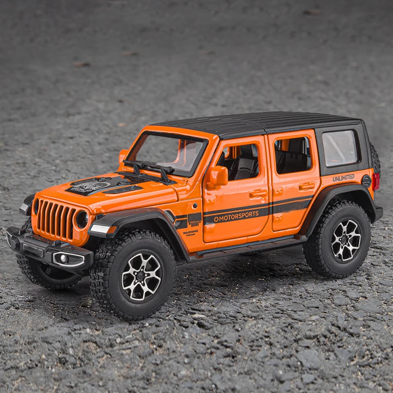 1:30 Wrangler Rubicon Alloy Car Model Diecasts Metal Off-road Vehicles Car Model Simulation Sound Light Childrens Toy Gift huina 1 50 miniatures of metal car loader truck loader excavator crawler model crawlers toys for boy diecasts toy vehicles