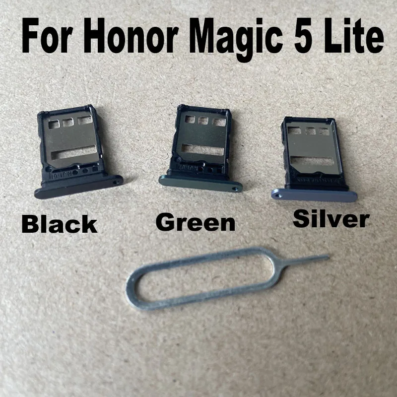 

For Huawei Honor Magic5 Lite Sim Card Tray Slot Holder Socket Adapter Connector Repair Parts Replacement Magic 5 Lite