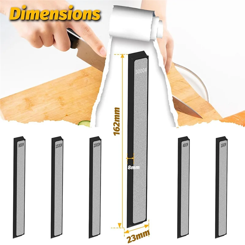 XARILK 유형 샤프너용 AT05-플레이트 키트 다이아몬드 칼 연마석 6개 세트 180    400    800    1500    2000    3000 