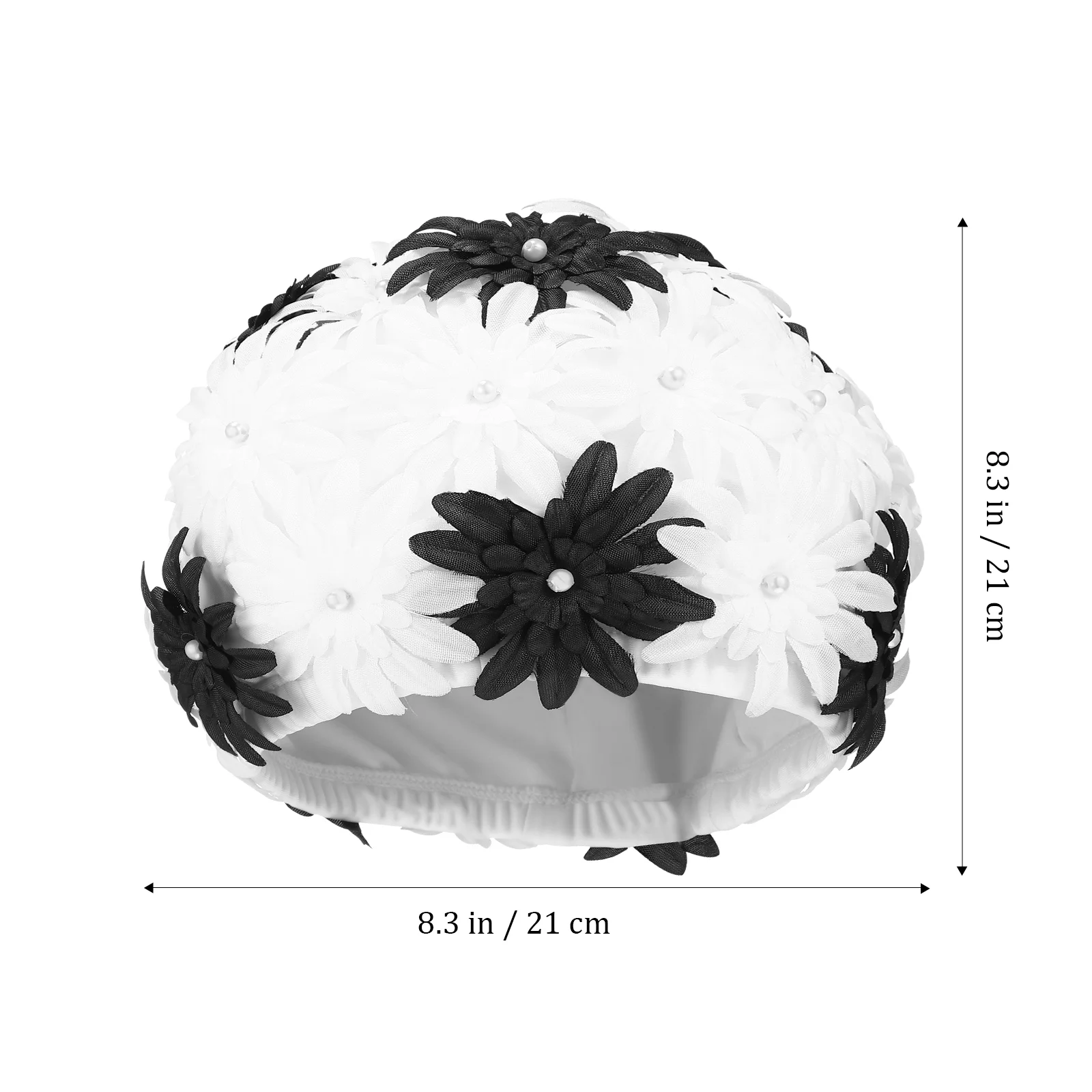 Ear Swim Cap Pearl Flower Swimming Caps for Men Ladies High Quality Adults Women's Girls 2
