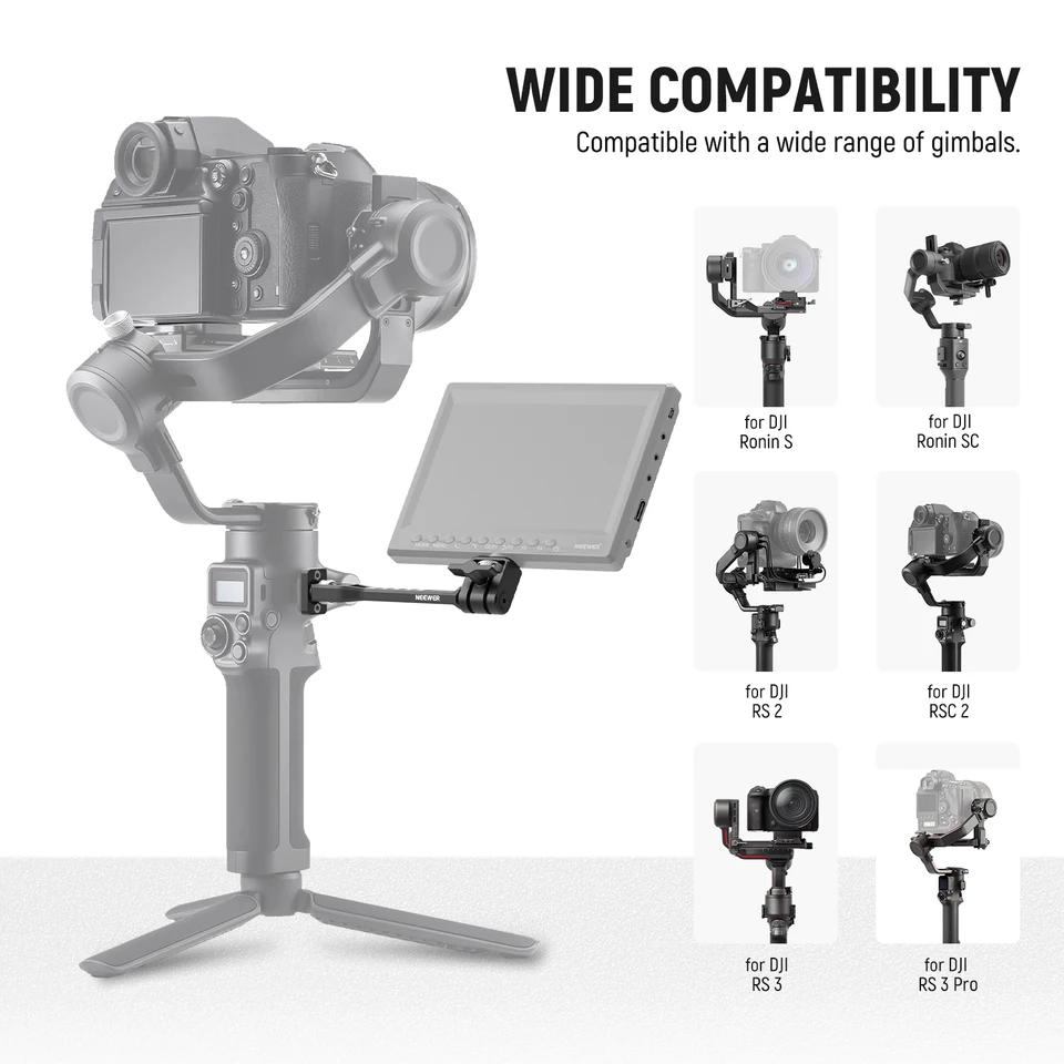 NEEWER Adjustable Field Monitor Mount, 360° Rotatable Camera