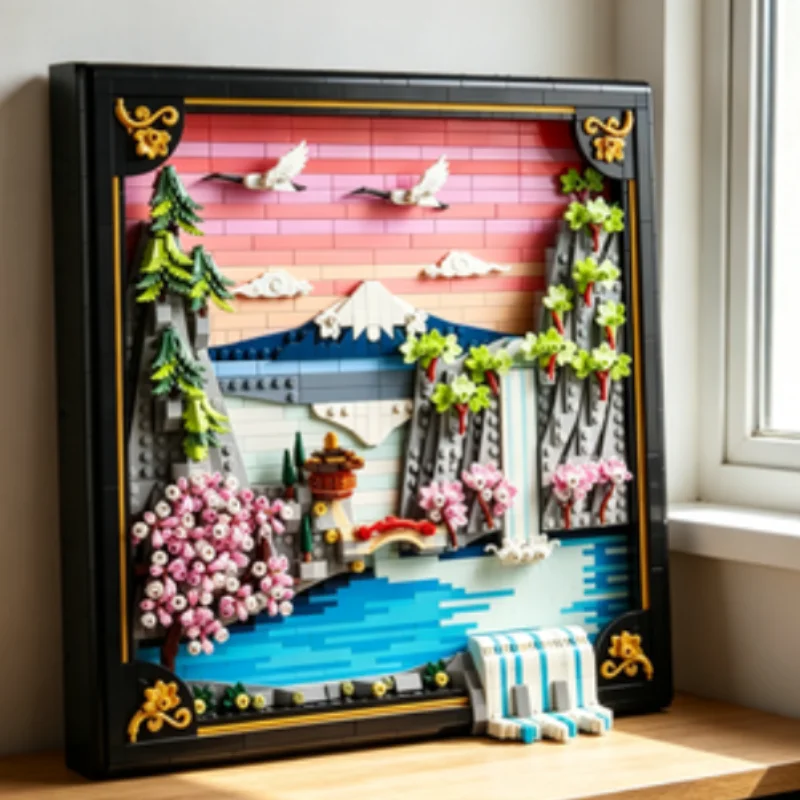 Japanischer Kirschblüten-Kunstrahmen