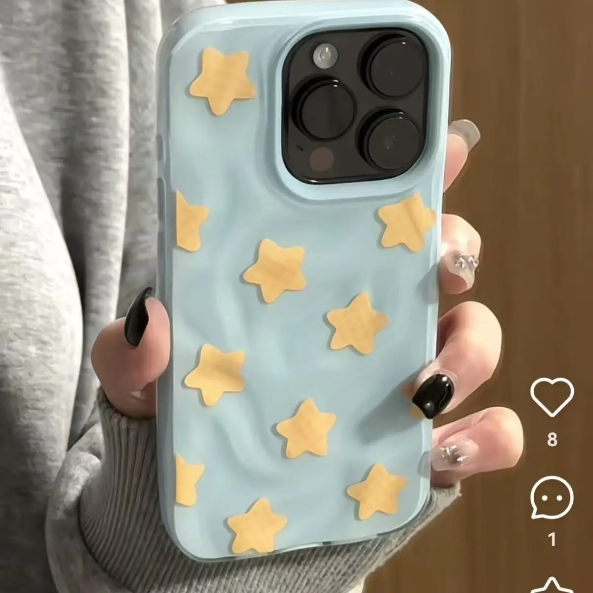 Elegant 3D Gold Love Heart Matte Phone Case Cover
