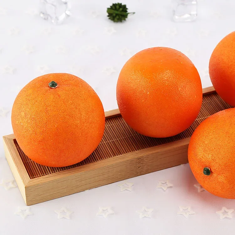 Artificial Orange DIY Artificial Fruits Kindergarten Plastic Fake Fruit For Christmas Home Wedding Photography Decoration 5Pcs