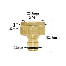 Universal Brass Hose Quick Connector and Water Stop Adapter (G)
