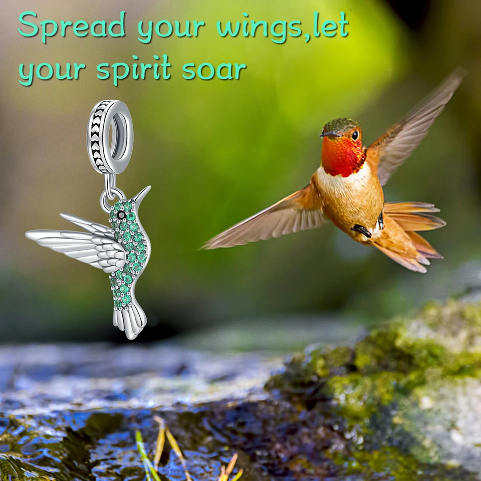 Charm Quiges Uccelli In Argento 925 - Ciondolo Per Braccialetti E Collane Con Rodiatura - Foto 10