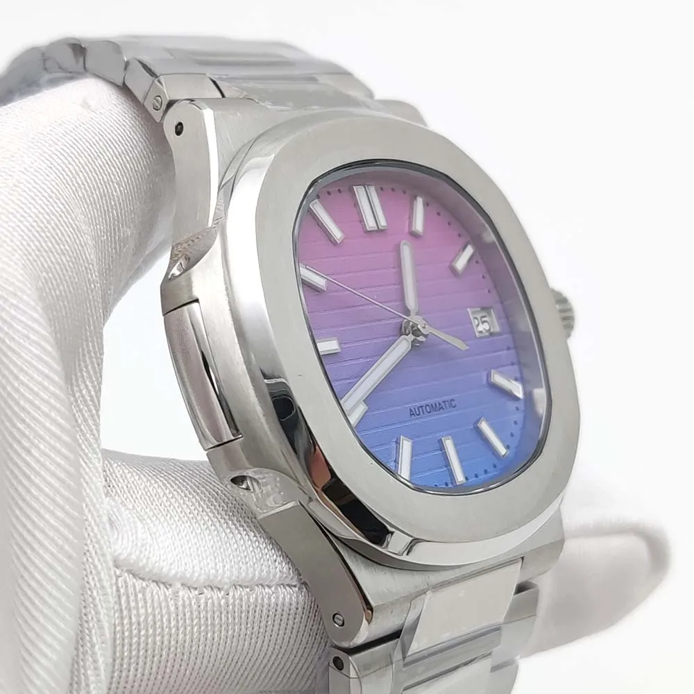 Parnsrpe Automatische mechanische Business-Herrenuhr, NH35 Business-Luxusuhr, Saphirglas, Edelstahl wasserdicht – Detail 9
