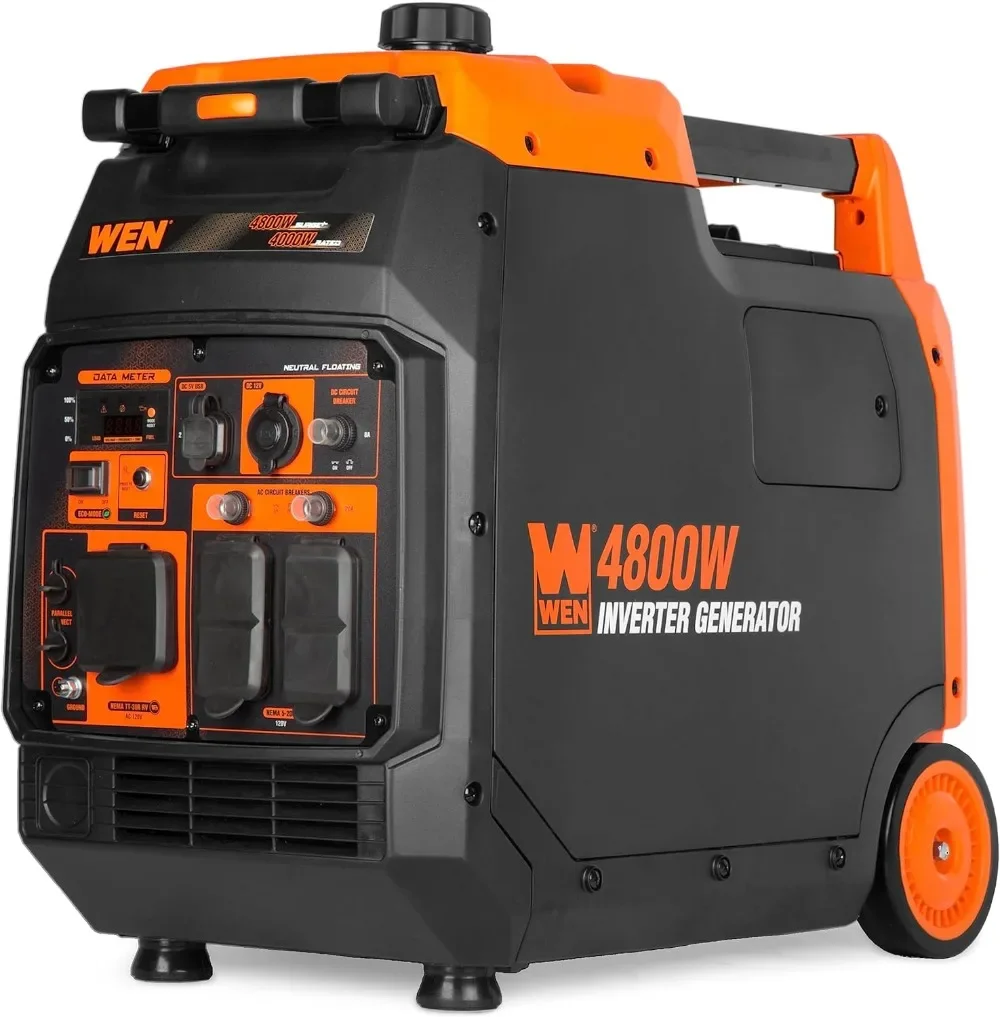 4800-Watt Portable Inverter Generator Produces Clean Power Prevent Damage Sensitive Electronics Ultra-efficient 1.9-gallon Tank