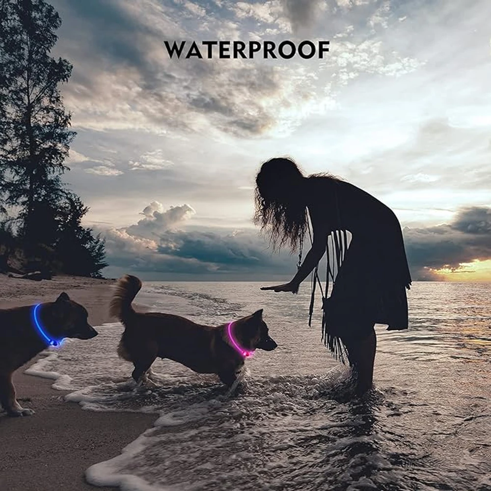 Led Dog Collar Luminous Usb Cat Dog Collar 3 Modes Led Light Glowing Loss Prevention LED For Dogs Pet Accessories