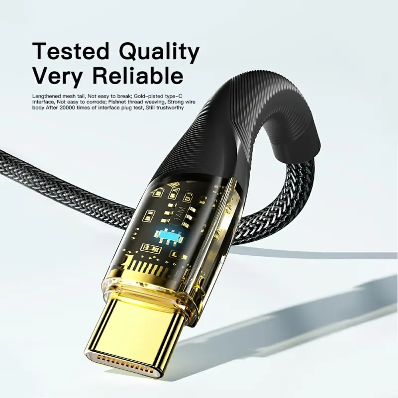 Essager 7A USB Type C Cable - 100W Fast Charging Data Cord