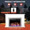 42" Electric Fireplaces with Mantel, Fireplace with Fireplace Insert, Remote Control, Fireplace with12 Colors Adjustable Flame 3