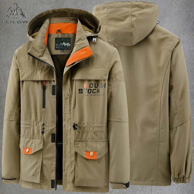 

Men's Outdoor Tactical Army Military Softshell Camping Jacket Autumn Winter Waterproof Lightweight Fishing Hiking Hooded Coats