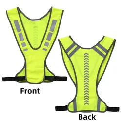 Reflective Elastic Safety Vest for Outdoor Night Activities (Fluorescent Green)
