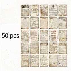 50-Pack Vintage Decorative Paper for Scrapbooking and Crafting (D)